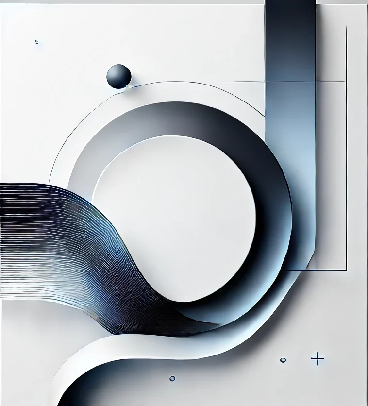 DALL·E 2024-08-28 11.14.39 - A sleek, minimalist abstract image tailored for the healthcare industry, with a focus on self-care themes. The design features a white base with darke